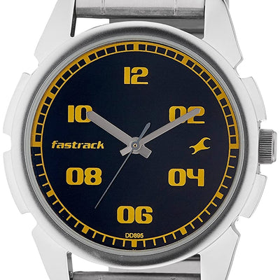 Fastrack Black & Silver