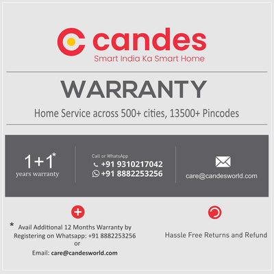 Candes Platine 400mm 3 Blade Automatic Oscillation Pedestal Fan With 2 Years Warranty (White Silver)