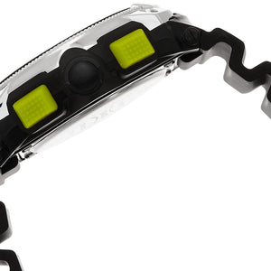 SF Grey & Green Dial Plastic Strap