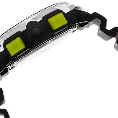 SF Grey & Green Dial Plastic Strap