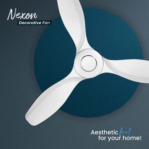 Candes Nexon High Speed 1200 mm / 48 inch Designer Ceiling Fan with 2 Yrs. Warranty (White)