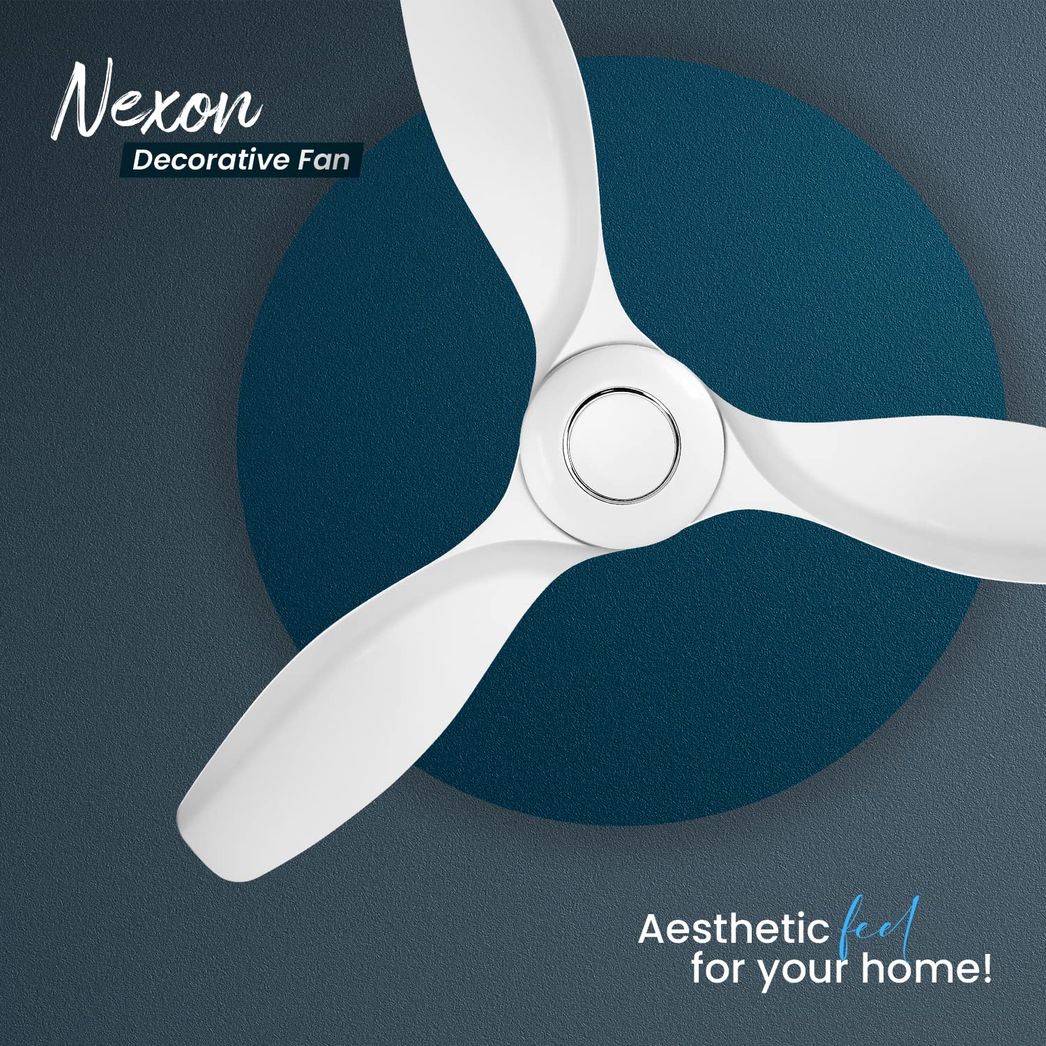 Candes Nexon High Speed 1200 mm / 48 inch Designer Ceiling Fan with 2 Yrs. Warranty (White)