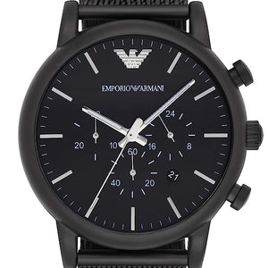 Emporio Armani Luigi Black Dial Men 49mm