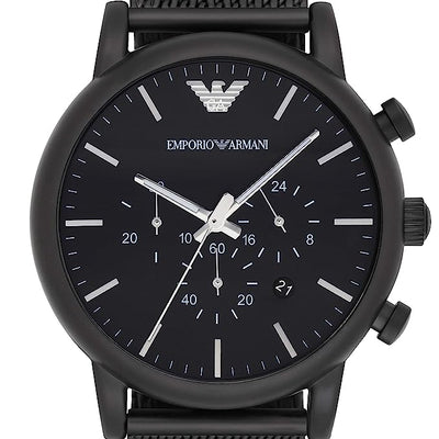 Emporio Armani Luigi Black Dial Men 49mm