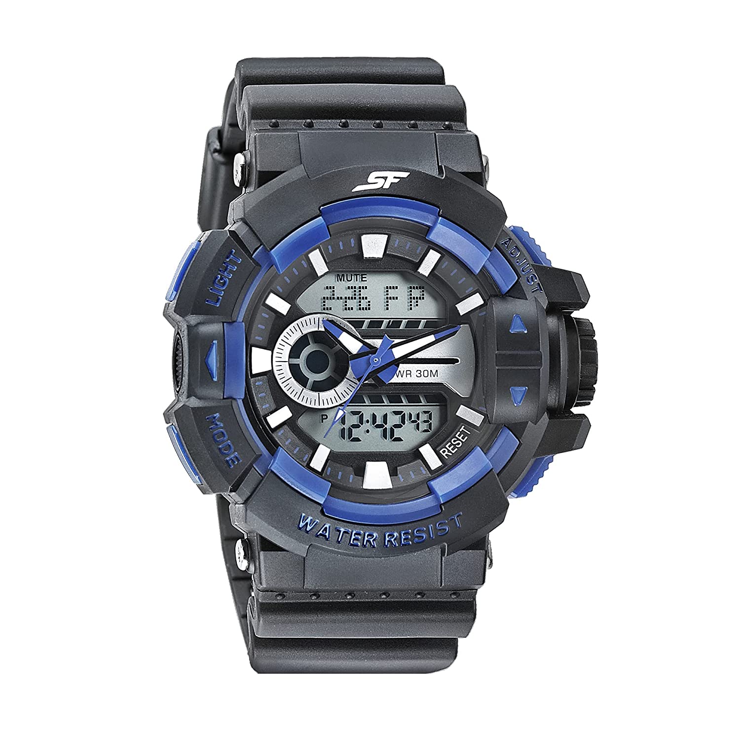 SF Hustler Black & blue Analog-Digital