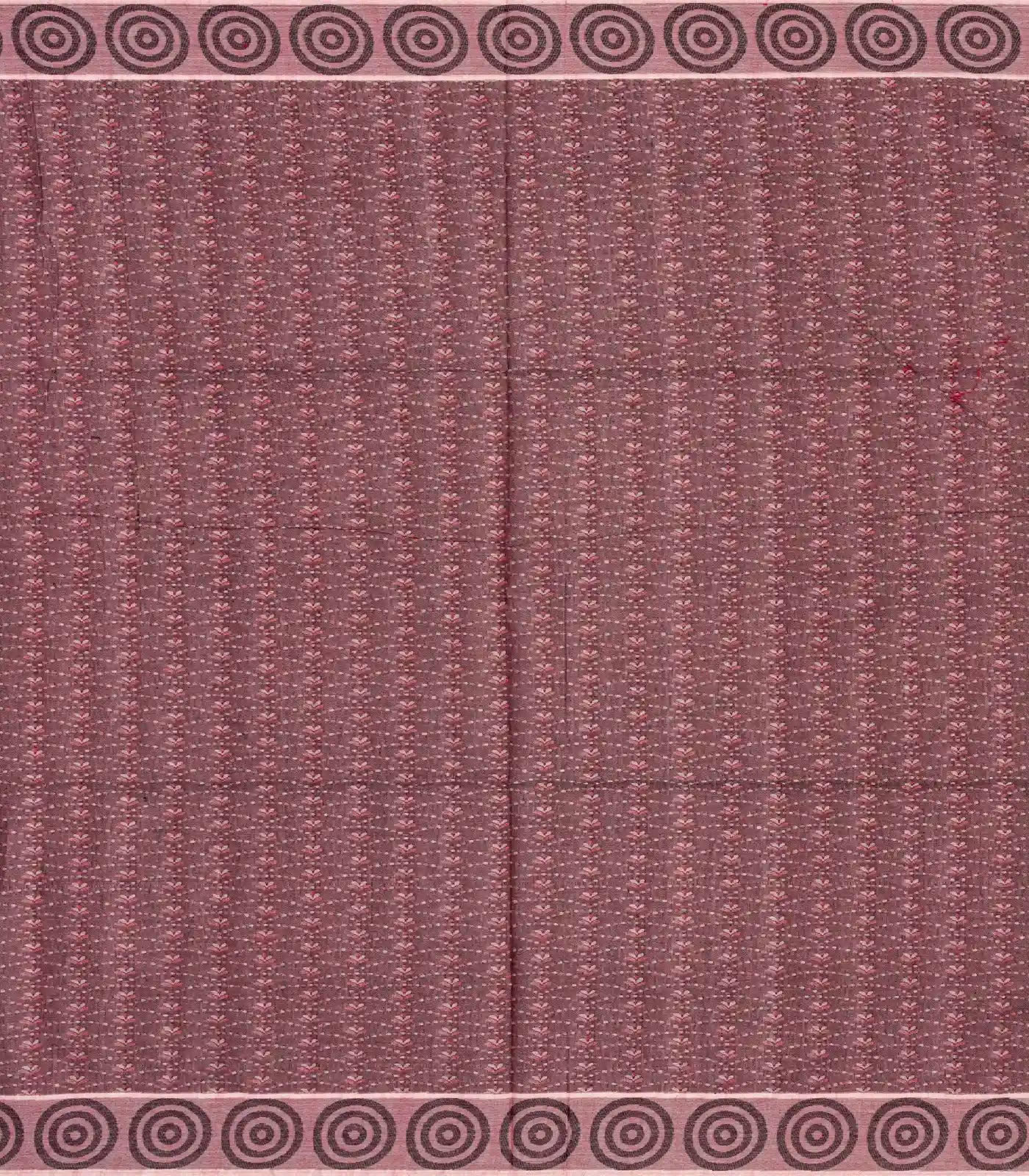 Beige Handloom Village Cotton Saree With Mango Motifs