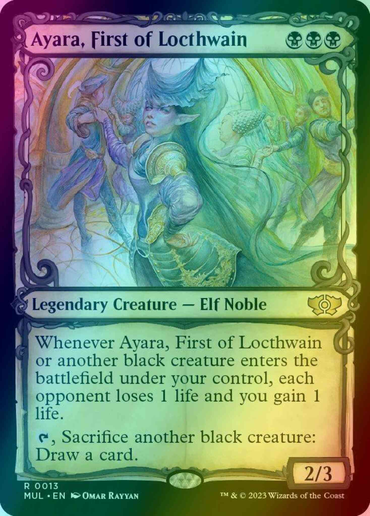 Ayara, First of Locthwain [13] [Planar Showcase] [Multiverse Legends] [Foil]