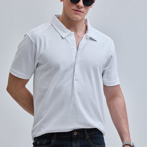 White Textured Polo T-Shirt