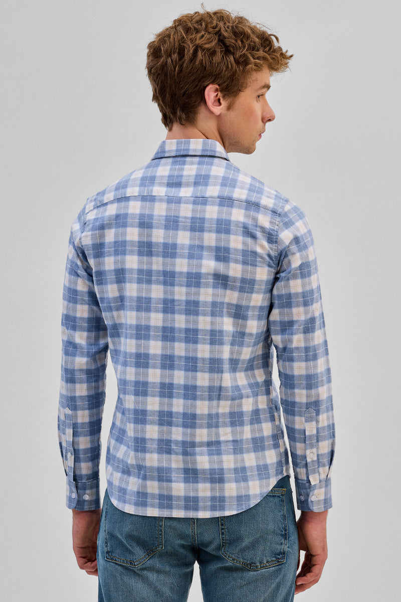 Blue Checks Slim Fit Shirt