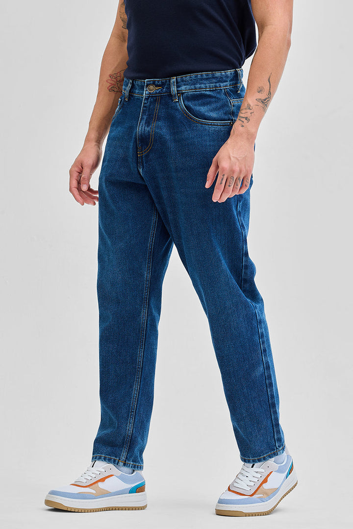 Dark Blue Baggy Fit Jeans