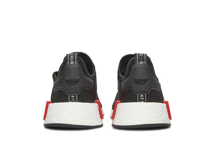 adidas NMD R1 Refined Core Black Cloud White Red (GS)