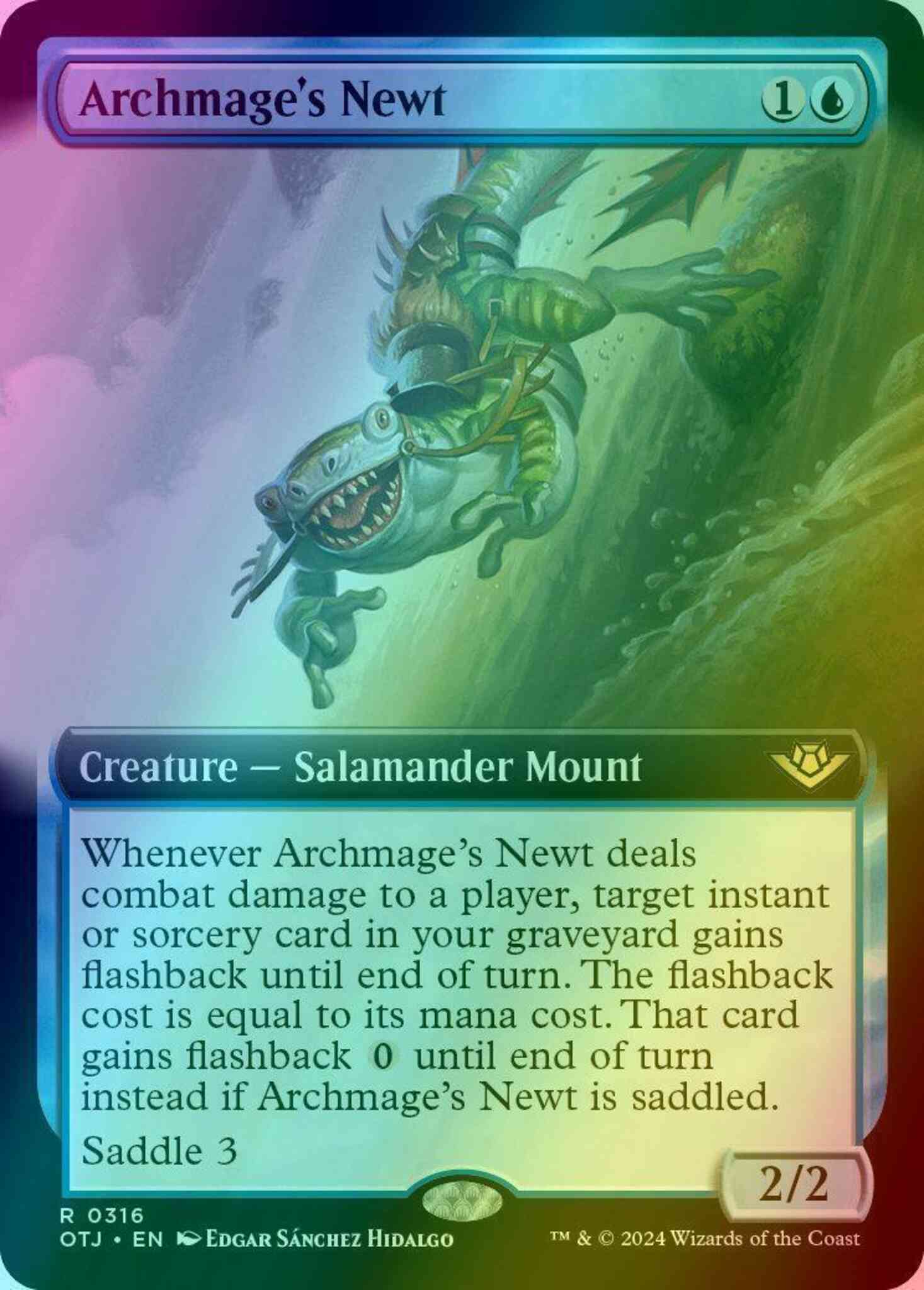 Archmage's Newt [316] [Extended Art] [Outlaws of Thunder Junction] [Foil]