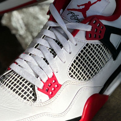 Nike Air Jordan 4 Retro White/Red Black-Tech Grey