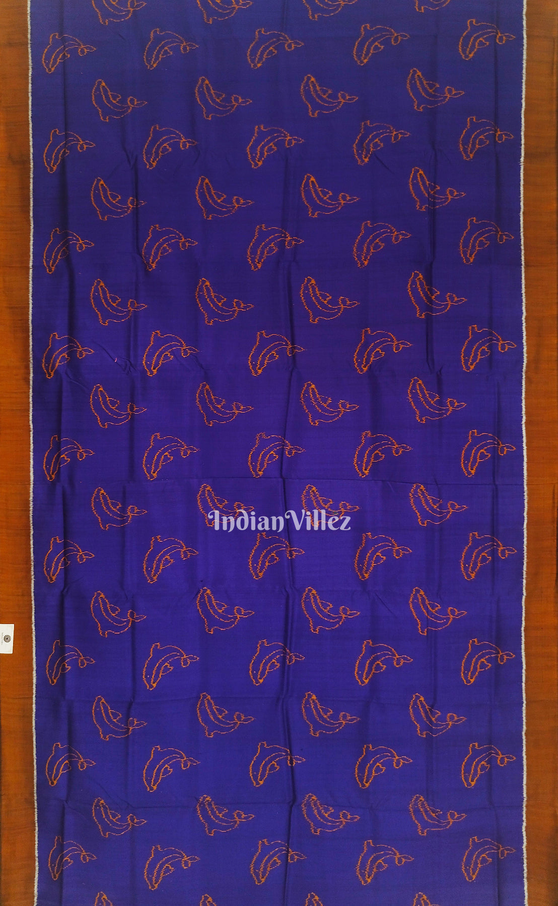 Indigo Blue Dolphin Designer Contemporary Silk Saree