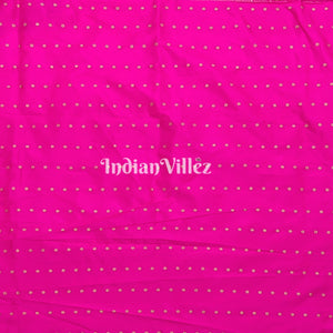 Rani Pink Handwoven Banarasi Katan Silk Saree