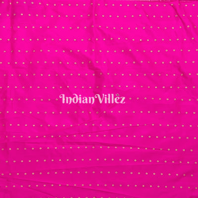 Rani Pink Handwoven Banarasi Katan Silk Saree