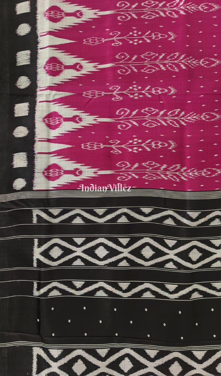 Purple Black Odisha Ikat Contemporary Silk Saree