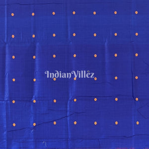 Blue Mehendi & Tyrian Purple Gopalpur Tussar Silk Saree (Maha Laxmi)