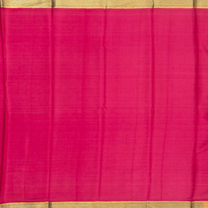 White & Pink Mysore Crepe Half & Half Silk Saree With Floral Motifs