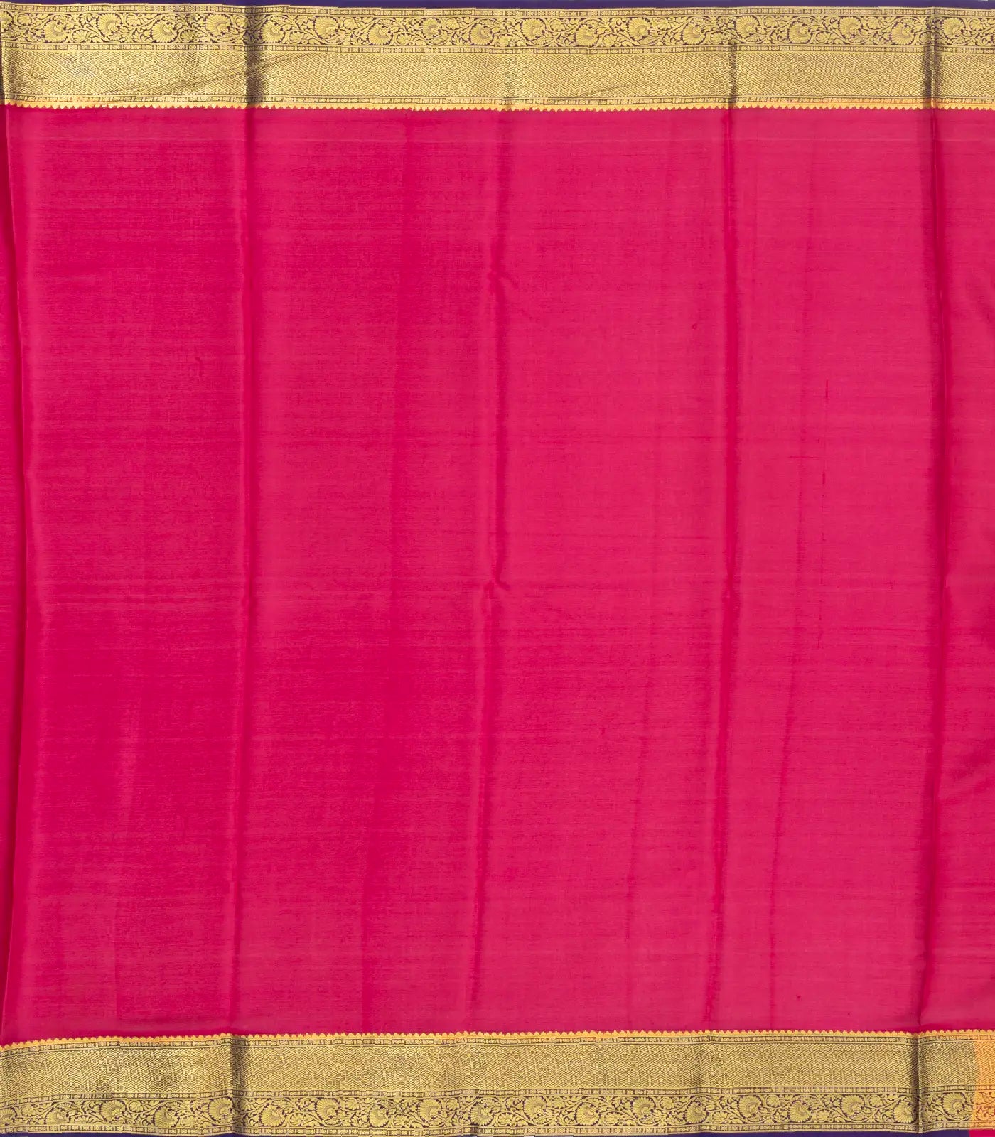White & Pink Mysore Crepe Half & Half Silk Saree With Floral Motifs
