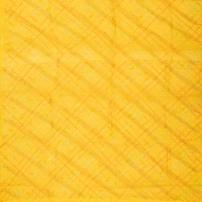 Mustard Woven Tussar Silk Saree With Printed Stripes