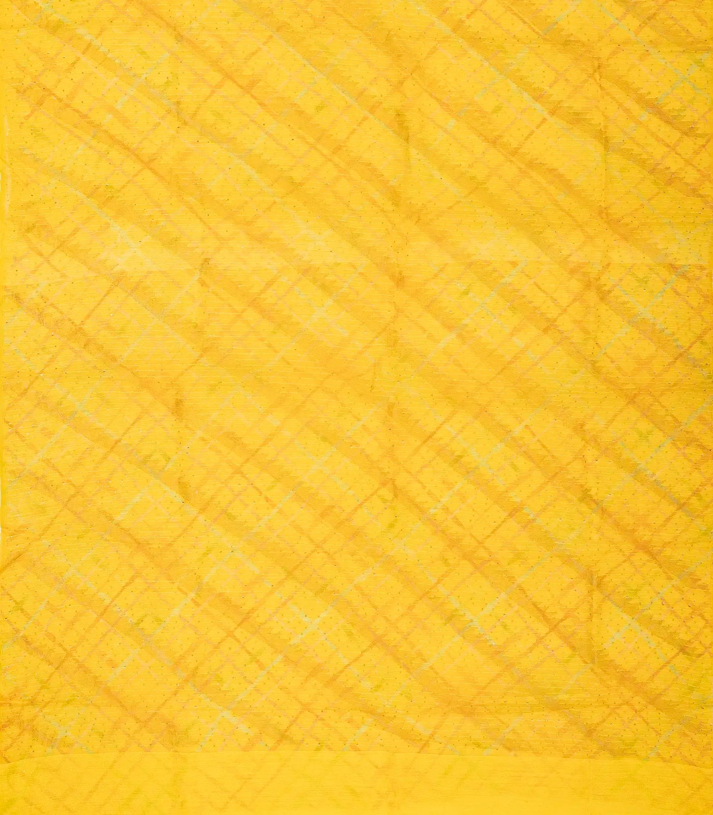 Mustard Woven Tussar Silk Saree With Printed Stripes