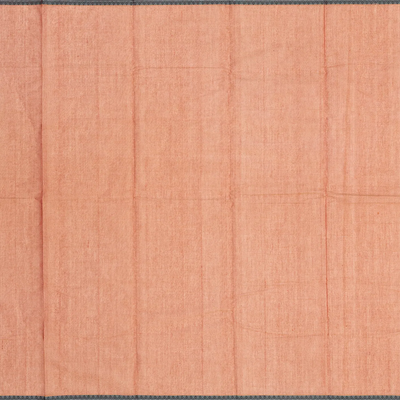 Peach Handloom Kanchi Cotton Saree With Annam & Mango Buttas