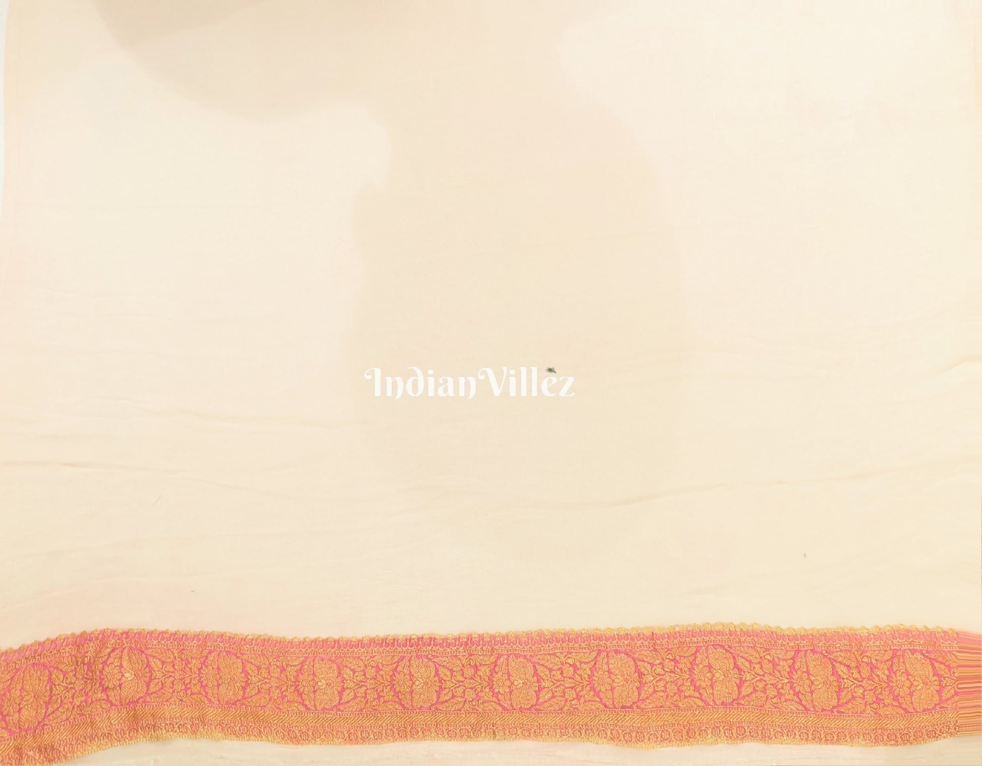 Flower Design Banarasi Khaddi Georgette Saree