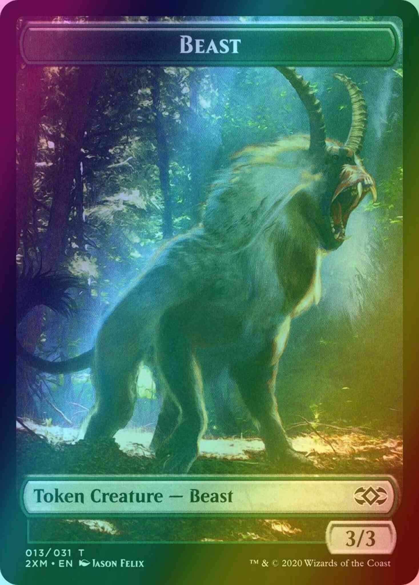 Beast Token (13) // Soldier Token (06) [Double Masters Tokens] [Foil]