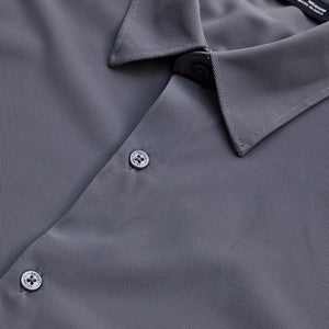 Grey Stretchable Slim Fit Shirt