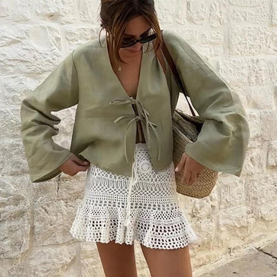 Moso Statement Vest Knot Summer Tops