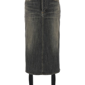 Balenciaga Lace Up Denim Skirt