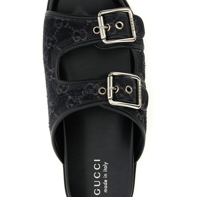 Gucci Gg Denim Slides