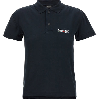 Balenciaga Logo Embroidery Polo Shirt