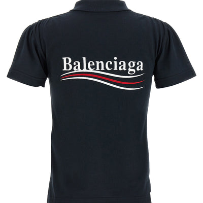 Balenciaga Logo Embroidery Polo Shirt