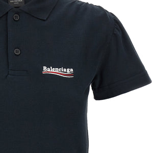 Balenciaga Logo Embroidery Polo Shirt