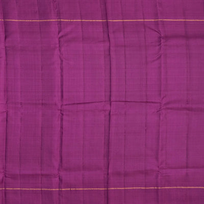 Lilac Handloom Kanchipuram Silk Saree With Floral Vine Motifs