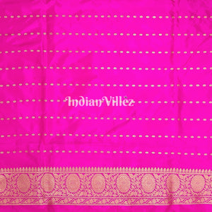 Bottle Green Maroon Dual Tone Designer Banarasi Katan Silk Saree