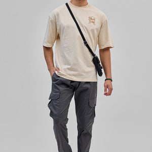 Fear None Beige Oversized T-Shirt