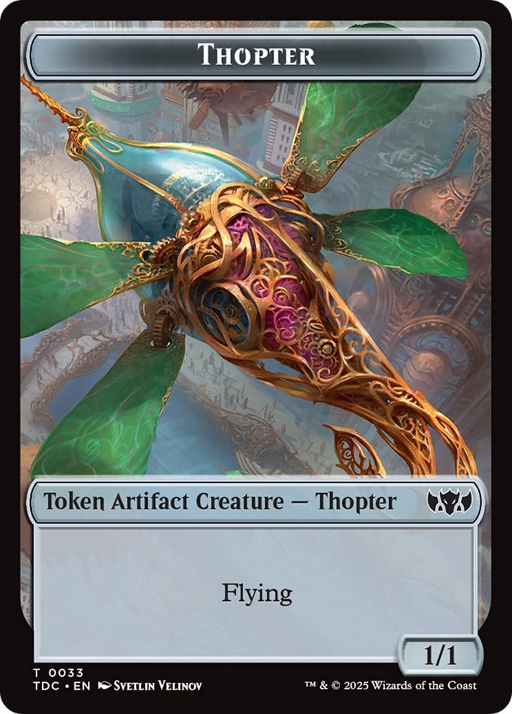 Bird Token (02) // Thopter Token (33) [TDM/TDC Set Symbol] [Tarkir: Dragonstorm: Commander: Tokens] [Non-Foil]
