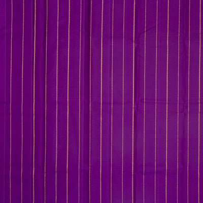 Purple Handloom Kanchipuram Silk Saree With Annam & Kili Buttas