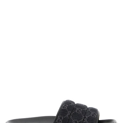 Gucci Gg Denim Slides