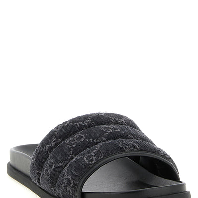 Gucci Gg Denim Slides
