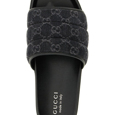 Gucci Gg Denim Slides