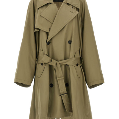 Balenciaga Draped Neck Trench Coat