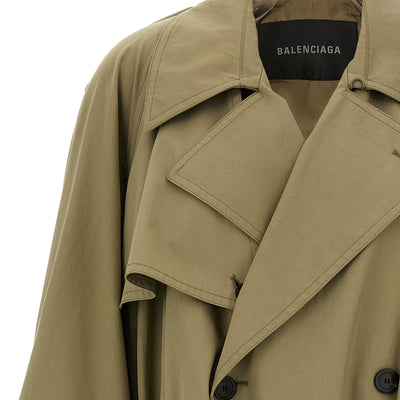 Balenciaga Draped Neck Trench Coat