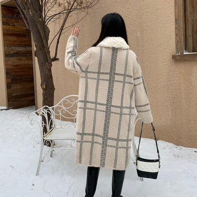 Noelia Woolen Long Luxe Overcoat with Fur