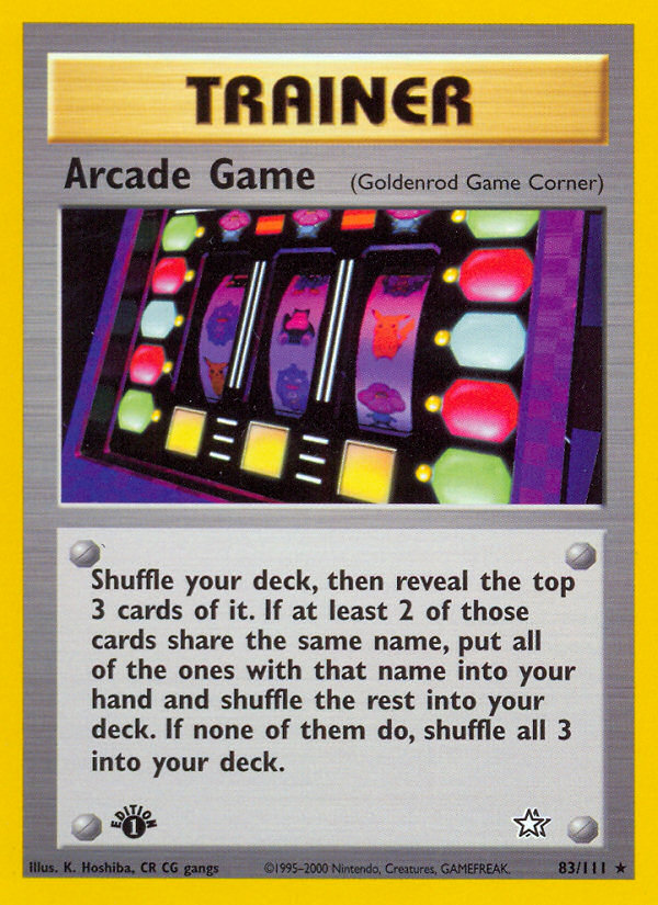 Arcade Game - 83/111 - Rare - 1st Edition