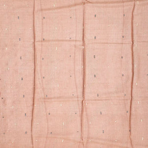 Light Peach Handwoven Printed Tussar Silk Saree With Floral Motifs-Light Peach