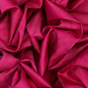 Pink Handloom Soft Silk Saree With Stripes & Contrast Grey Border